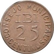 25 Centimos Ibi; without map obverse image