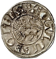 Dinero "prieto" - Alfonso X Coruna, Spain, 1269-1277 reverse image