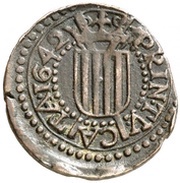 Seiseno - Luis XIII Villafranca; traditional shield, Spain, 1642 reverse image