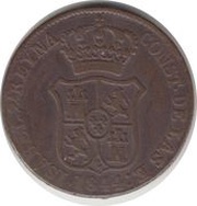 3 Cuartos 3 CUAR, Spain, 1836-1846 reverse image