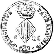 6 Quartos - Carlos V pretender,Berga, Spain, 1840 reverse image