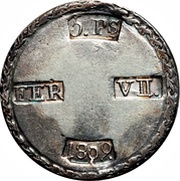 5 Pesetas Tarragona, straight crown obverse image