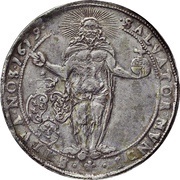 1 Riksdaler - Gustav II Adolf Crowned head; type III, Sweden, 1617-1619 reverse image