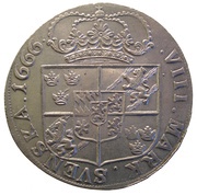 8 Mark - Charles XI, Sweden, 1666 reverse image