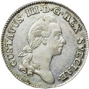 ⅙ Riksdaler / 16 Öre Silvermynt - Gustav III obverse image