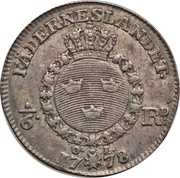 ⅙ Riksdaler - Gustav III reverse image