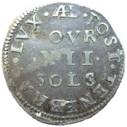 12 Sols, Switzerland, 1654 reverse image
