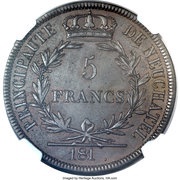 5 Francs - Alexandre Berthier Pattern reverse image