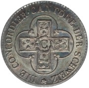2½ Batzen, Switzerland, 1826 reverse image