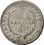 20 Kreuzer, Switzerland, 1725-1742 reverse image