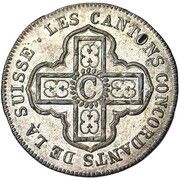 1 Batzen, Switzerland, 1826-1834 reverse image