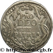 10 Schillings "Örtli", Switzerland, 1718-1753 reverse image
