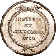 ½ Thaler, Switzerland, 1780 reverse image