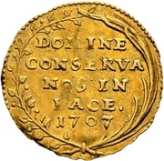 ¼ Ducat, Switzerland, 1707 reverse image