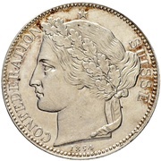 2 Francs Silver; pattern obverse image