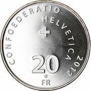 20 Francs Jungfrau Railway obverse image