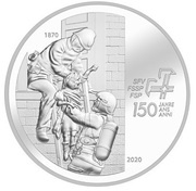 20 Francs Swiss Firefighters Association, Switzerland, 2020 reverse image
