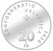20 Francs Ceneri Base Tunnel obverse image