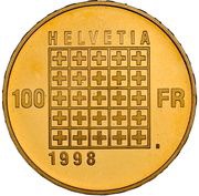100 Francs Swiss federal constitution obverse image