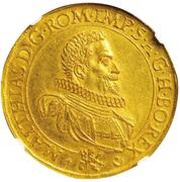 10 Ducats - Matthias II Three emperors, Bohemia, 1612-1619 reverse image