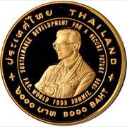6000 Baht - Rama IX FAO Agricola Medal obverse image