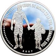 1000 Francs CFA Football World Cup 2006, Germany, Togo, 2007 reverse image
