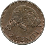 2 Seniti - Taufa'ahau Tupou IV reverse image