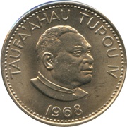 10 Seniti - Taufa'ahau Tupou IV 1968-1974 Tonga Copper-nickel Coin ...