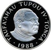 2 Pa'anga - Taufa’ahau Tupou IV Swimming obverse image