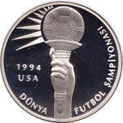50 000 Lira World Cup, Turkey, 1994 reverse image