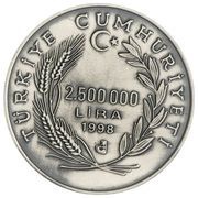 2 500 000 Lira Forestry obverse image