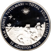 4 000 000 Lira Solar Eclipse Spectators, Turkey, 1999 reverse image