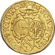 ¼ Ducat - Wolfgang von Schrattenbach, Bohemia, 1728-1730 reverse image