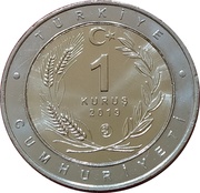 1 Kuruş Black-winged stilt obverse image
