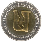 5 Lira 23rd Universiade, Turkey, 2005 reverse image
