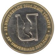 5 Lira 23rd Universiade, Turkey, 2005 reverse image