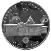 40 Yeni Lira Haji Bektash Veli obverse image