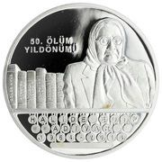 50 Lira Halide Edip Adıvar, Turkey, 2014 reverse image