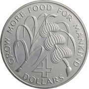 4 Dollars - Elizabeth II FAO reverse image