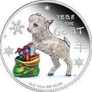 50 Cents - Elizabeth II Year of the Goat reverse image