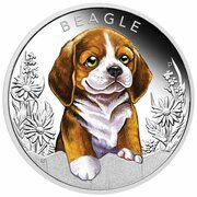 50 Cents - Elizabeth II Beagle, Tuvalu, 2018 reverse image