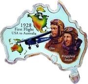 1 Dollar - Elizabeth II First Flight from USA to Australia reverse image