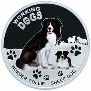 1 Dollar - Elizabeth II Border Collie, Tuvalu, 2011 reverse image