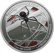 1 Dollar - Elizabeth II Red-Back Spider, Tuvalu, 2011 reverse image