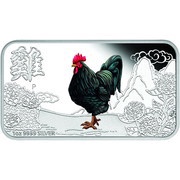 1 Dollar - Elizabeth II Year of the Rooster, Tuvalu, 2017 reverse image