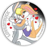 1 Dollar - Elizabeth II Lovestruck, Tuvalu, 2019 reverse image