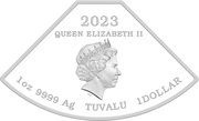 1 Dollar - Elizabeth II Posthumous; Year of the Rabbit: Quadrant 3/4 obverse image