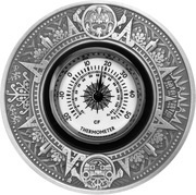 2 Dollars - Elizabeth II Thermometer, Tuvalu, 2018 reverse image