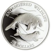 20 Dollars - Elizabeth II Dugong, Tuvalu, 1994 reverse image