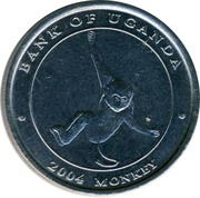 100 Shillings Monkey; copper-nickel reverse image